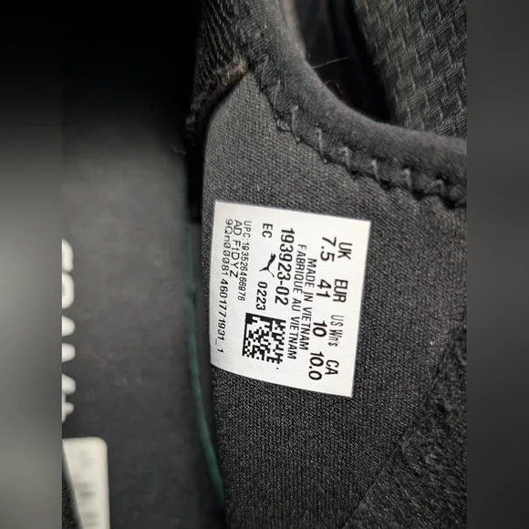 Puma Black Slip-On Sneakers Size 10 Zip Closure Like New - Picture 8 of 16